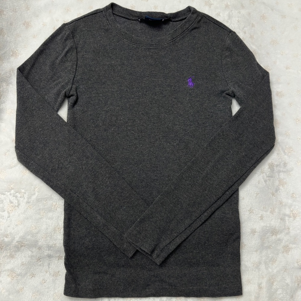 Ralph Lauren Sport Women’s Long Sleeve Shirt- Dark Grey Size XS